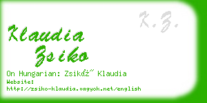 klaudia zsiko business card